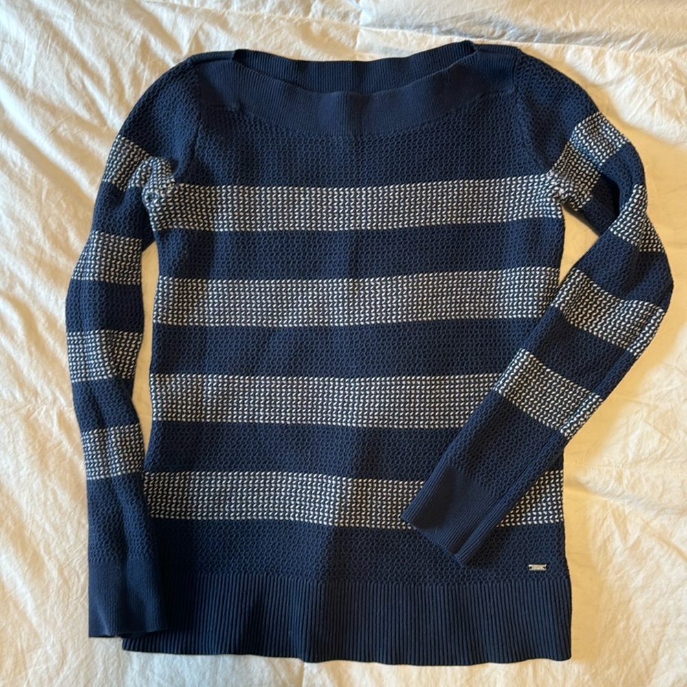 Navy and white stripe Tommy Hilfiger sweater